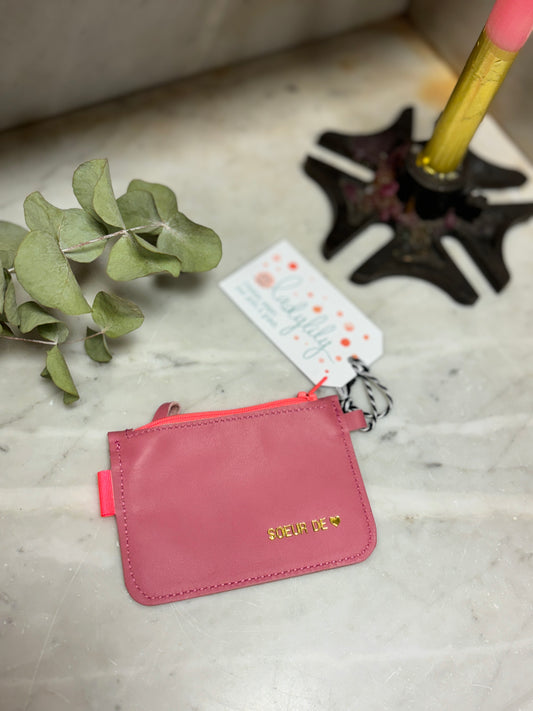 Pochette en cuir message